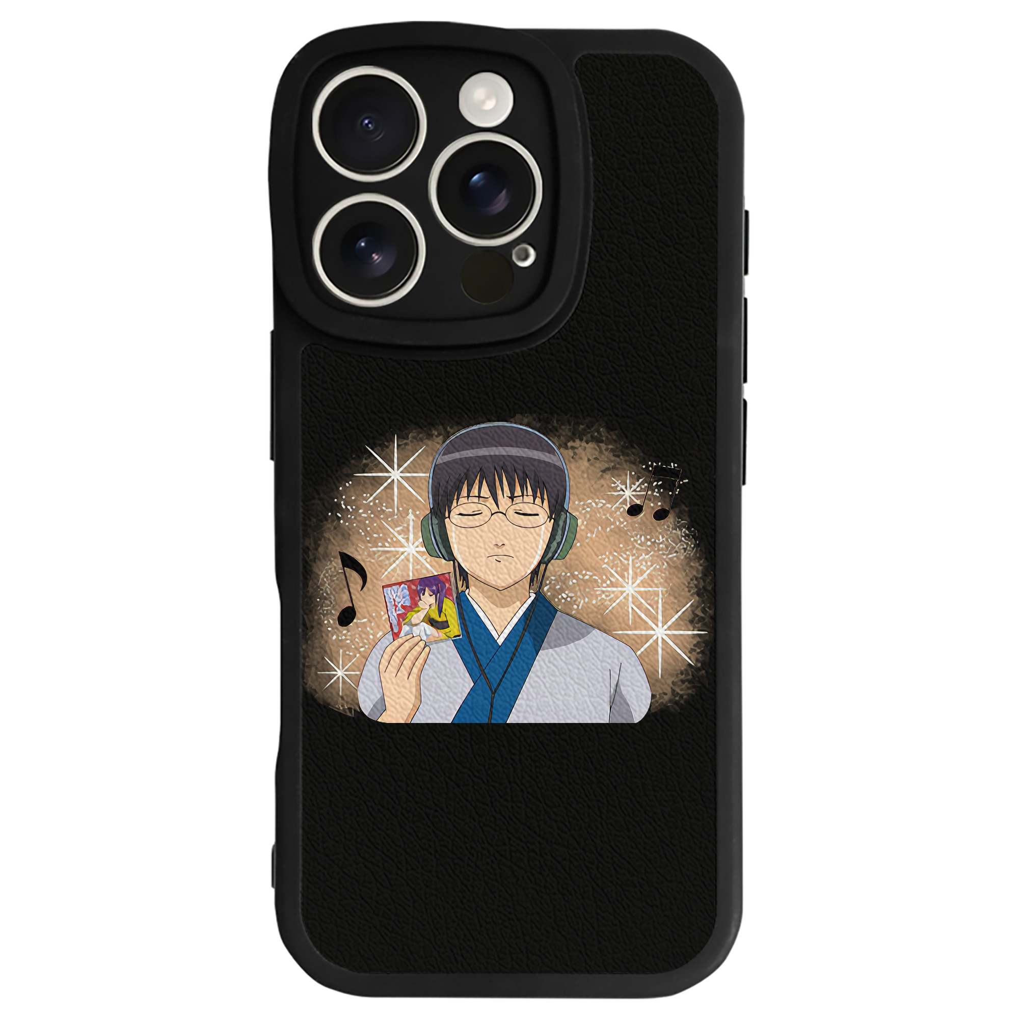 （画像用） ぎんたま 坂田銀時（さかたぎんとき） 神楽 志村新八（しむら しんぱち） GINTAMA Sakata Gintoki Kagura Shimura Shinpachi 【iPhone 16シリーズ対応】シリコンスマホケース（レザー調） 材質：シリコン